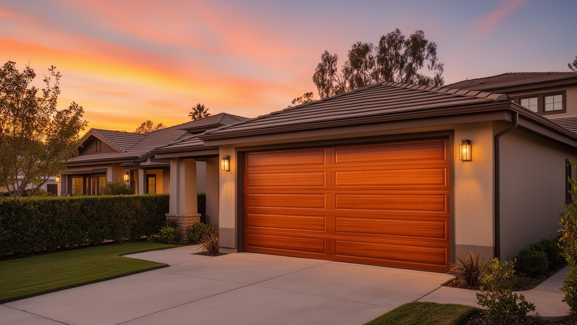 Professional garage door installation on California home in San Jacinto